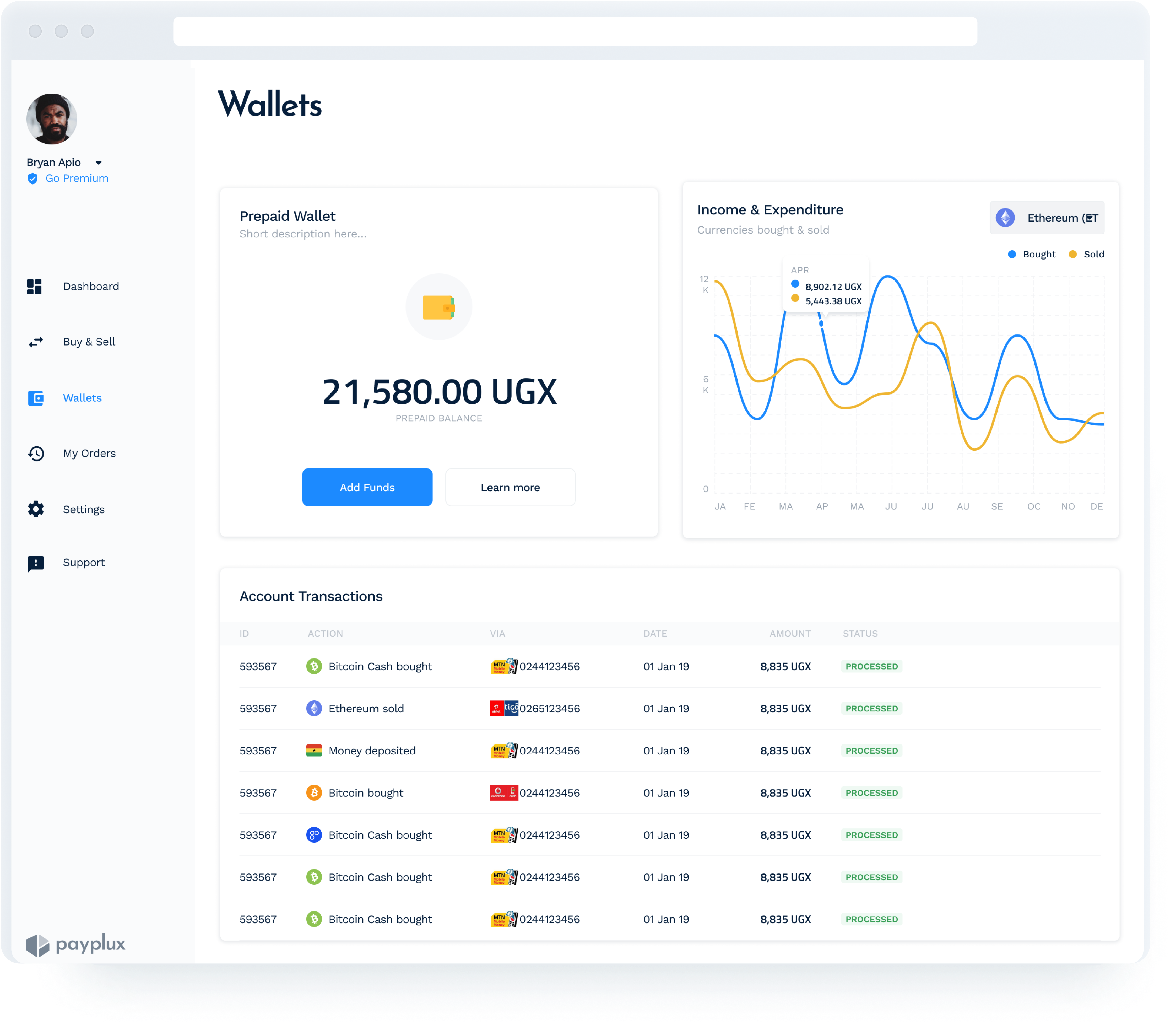 Payplux - Prepaid Wallet