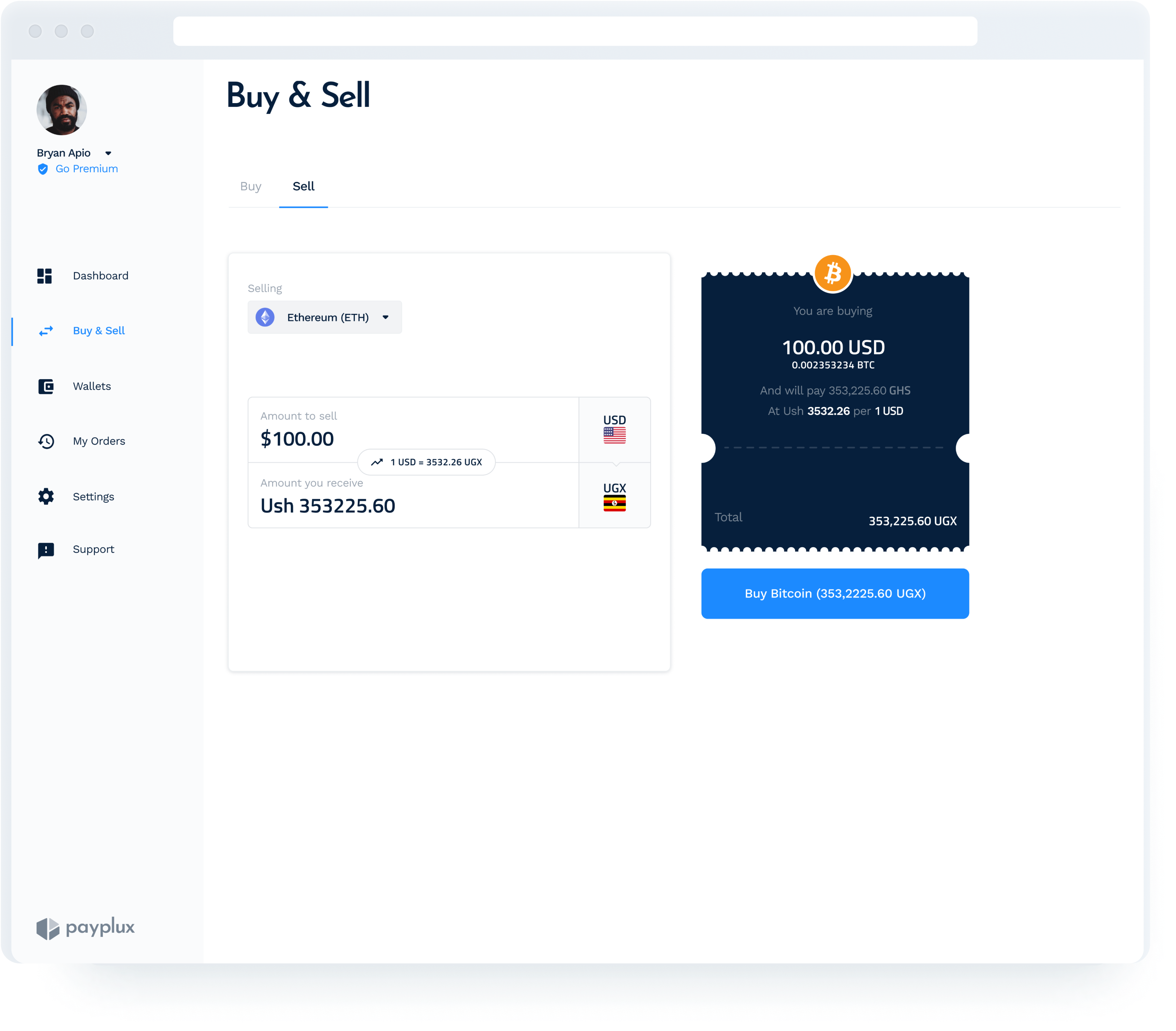 Sell your Bitcoin and Perfect Money in Uganda easily